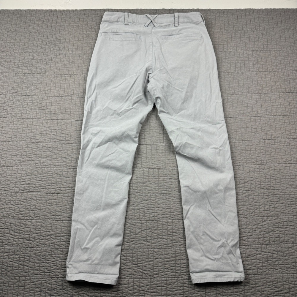 Mack Weldon Radius Chino Pants Mens 32x32 (32x30) Grey Stretch Tech Performance - Picture 6 of 15